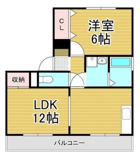 福岡県中間市中央1丁目【アパート】の間取り