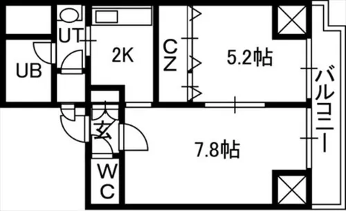 ISグランデ札幌【5階】の間取り