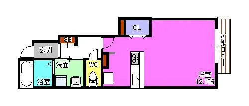 ヴィラ・セレーノ【1階】の間取り