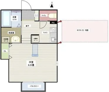 メゾンブランシュ【2階】の間取り