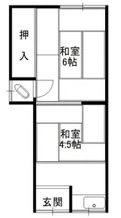 大阪府大阪市住吉区万代6丁目【テラスハウス】の間取り