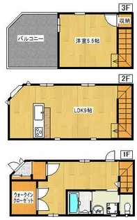 福岡県福岡市早良区西新7丁目【一戸建】の間取り