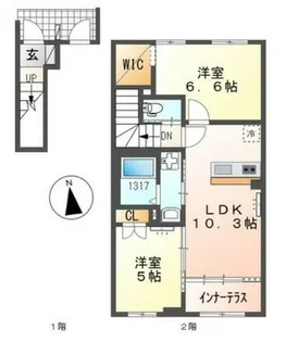 サンエリン・ルピナス【201号室】の間取り