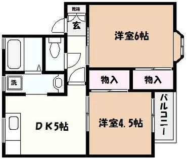 兵庫県芦屋市津知町【アパート】の間取り