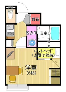 レオパレス神在【107号室】の間取り