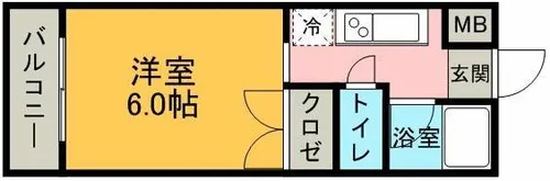 パシフィック多の津【0402号室】の間取り