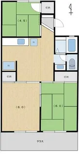 京都府木津川市相楽台5丁目【アパート】の間取り