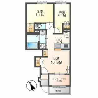 キルシュブリューテ【1階】の間取り