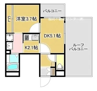 リアンレガーロ平尾ステーション【5階】の間取り