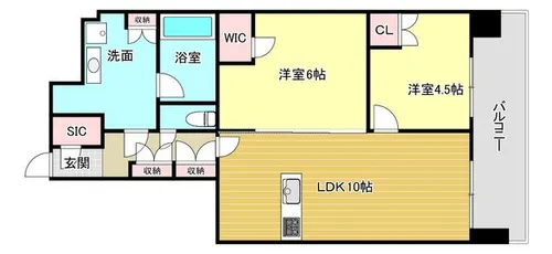 サンクレイドル天王寺【603号室】の間取り