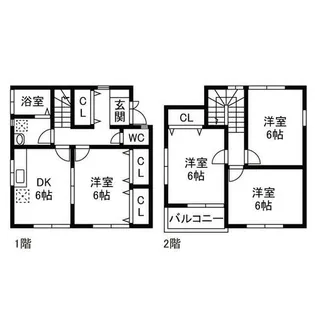 愛知県豊川市大崎町小林【アパート】の間取り