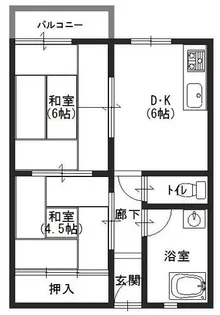 コーポ北野【2階】の間取り