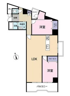 ジャルダン新金山【7階】の間取り