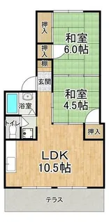 魚住Sハイツ35【1階】の間取り