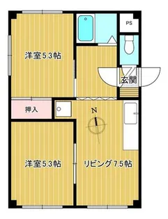 リザーブひばりヶ丘【402号室】の間取り