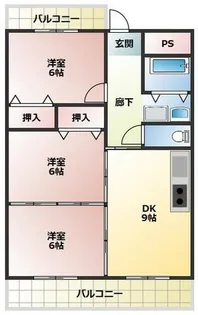 カトレアハイツ【203号室】の間取り