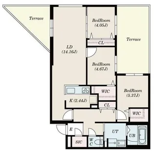 S-RESIDENCE琴似4条【1階】の間取り