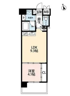 ウイングス西本町【502号室】の間取り
