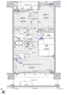 ネバーランド朝霧【7階】の間取り