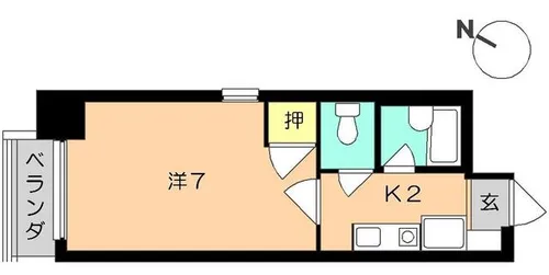 シャトレ白川町【6階】の間取り