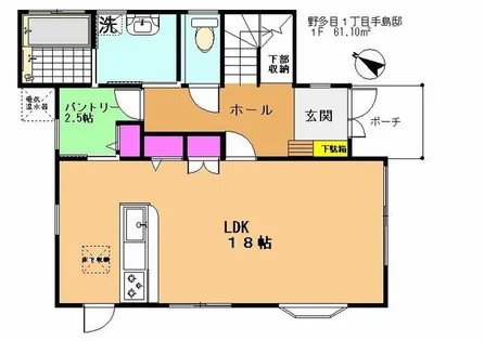 福岡県福岡市南区野多目1丁目【一戸建】の間取り