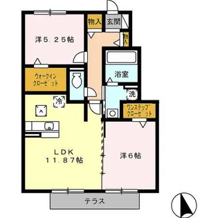オレンジハイツ田尻 A棟【1階】の間取り