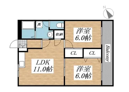 レジデンス相坂【0302号室】の間取り