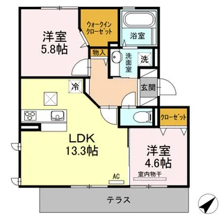D-room昭代【1階】の間取り