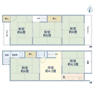京都府京都市山科区音羽稲芝【一戸建】の間取り