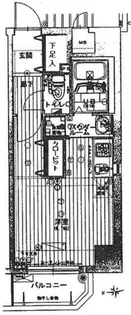 ジュネーゼグラン天満【10階】の間取り