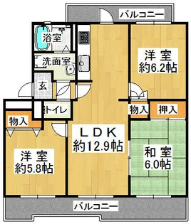 井吹東シティコート【3階】の間取り