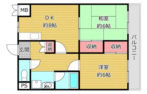 メゾン諏訪山【1階】の間取り
