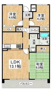 井吹東シティコート【1階】の間取り