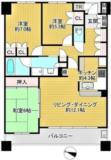ルネシーズンズ千里の丘1番館【4階】の間取り