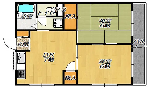 グリーンハイツ山本【3階】の間取り