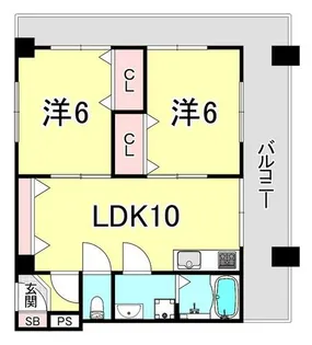 垂水星が丘パークハイツ【4階】の間取り