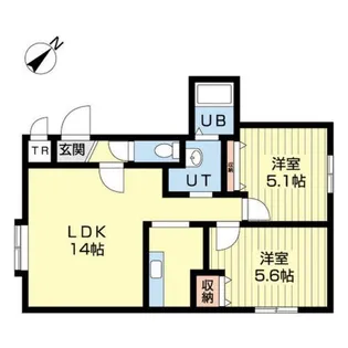 オレンジハウス花川南【101号室】の間取り