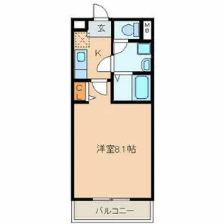 フライハイト姪浜【1階】の間取り