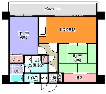 ラーク山坂【5階】の間取り