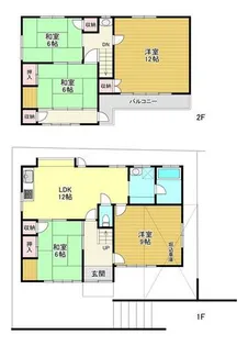 大阪府箕面市箕面8丁目【一戸建】の間取り