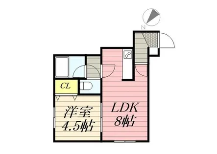 八番館【0102号室】の間取り