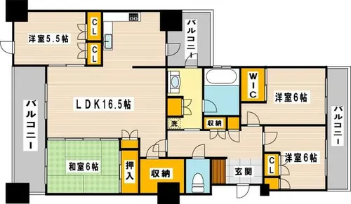 リビオ大手町グランエンブレム【2階】の間取り