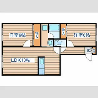 エルムハイツ【2階】の間取り