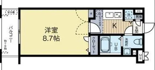 福岡県福岡市中央区大手門1丁目【マンション】の間取り