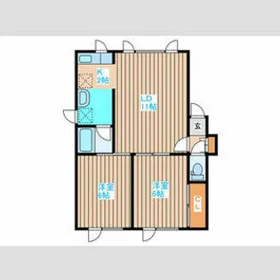 ハイデンスA【105号室】の間取り