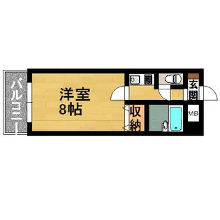 大阪府大阪市阿倍野区阪南町1丁目【マンション】の間取り