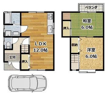 京都府宇治市木幡平尾【一戸建】の間取り