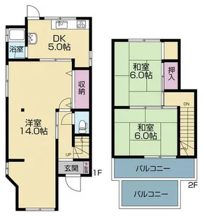 兵庫県加古川市野口町野口【一戸建】の間取り