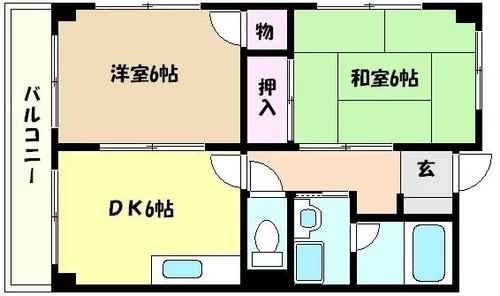 兵庫県神戸市東灘区魚崎南町5丁目【マンション】の間取り