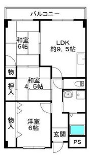 シャイニ-カジモト【2階】の間取り